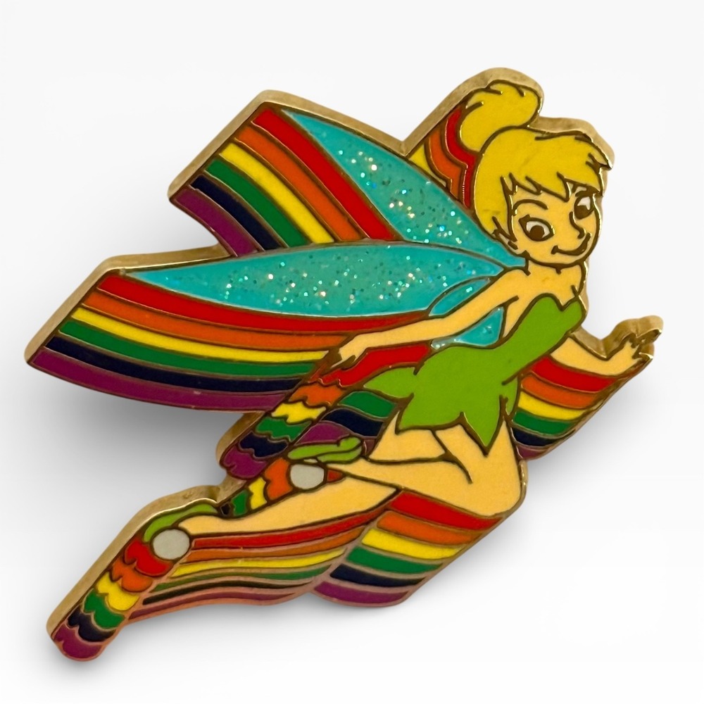 Disney Tinker Bell Rainbow Wings Glitter Enamel‎ Pin Disney Pin Trading 2011